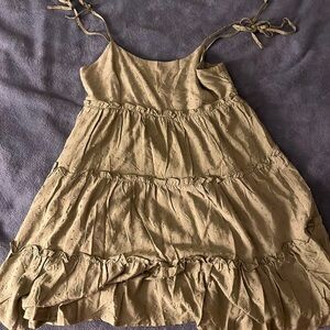 SHEIN Beige Casual Dress with Ruffles